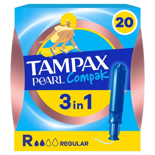 Tampax Compak Pearl Tampons Regular 20 Count