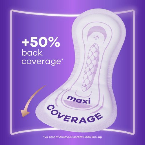 Always Discreet Adult Incontinence Pads Maxi Comfort Value Pack 12 Count thumbnail 7