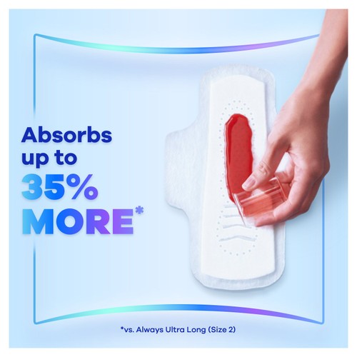 Always Infinity Pads Long (Size 2) Value Pack 20 Count thumbnail 4