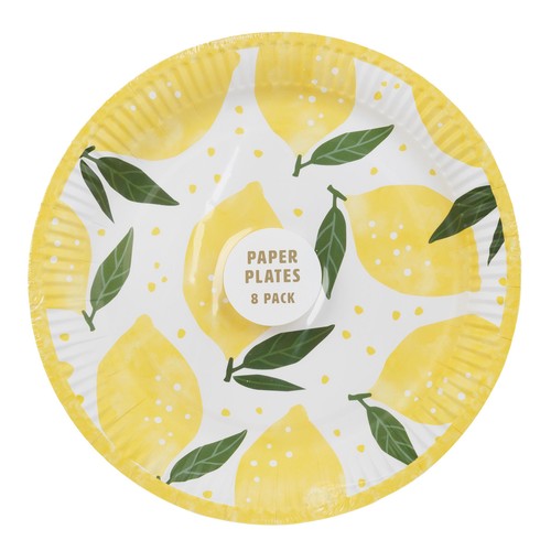 Table Fun Lemon Paper Party Plates thumbnail 2
