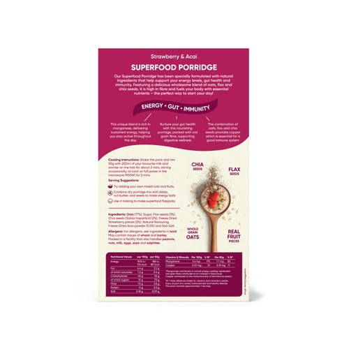 Naturya Superfood Porridge Strawberry & Acai thumbnail 2