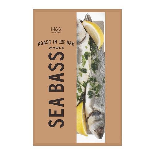 M&S Roast In Bag Whole Sea Bass