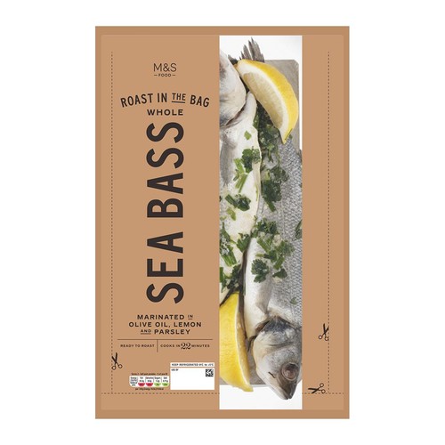 M&S Roast In Bag Whole Sea Bass thumbnail 2