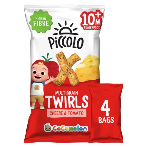 Piccolo Organic Multigrain Twirls, Cheese & Tomato