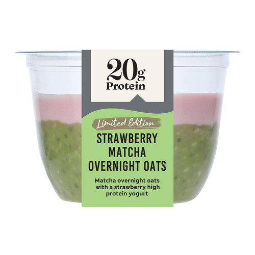 M&S High Protein Strawberry Matcha Overnight Oats thumbnail 3