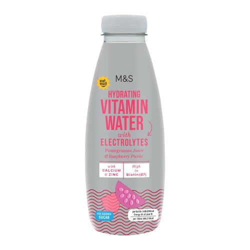 M&S Hydrating Pomegranate & Raspberry Puree Vitamin Water thumbnail 2