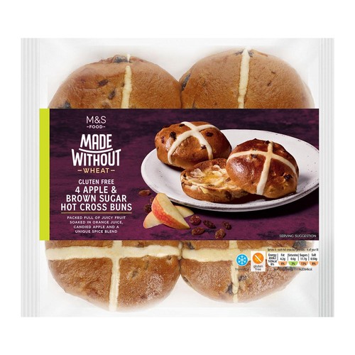 Made Without Wheat Gluten Free 4 Apple & Brown Sugar Hot Cross Buns thumbnail 2