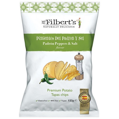 Mr Filbert's Padron Peppers & Salt Premium Potato Tapas Crisps