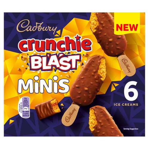 Cadbury Crunchie Mini Ice Cream Sticks