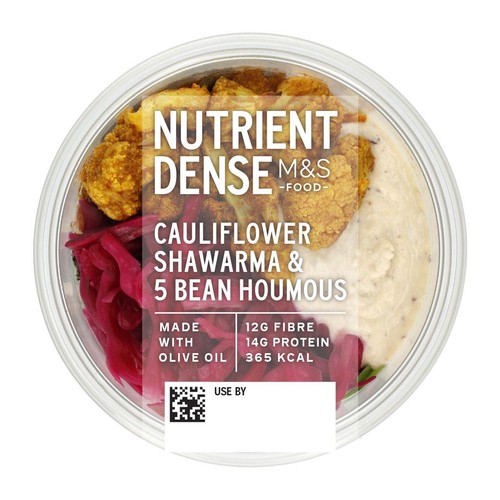 M&S Nutrient Dense Cauliflower Shawarma & 5 Bean Houmous thumbnail 2
