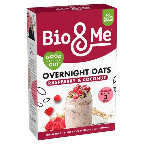 Bio&Me Raspberry & Coconut Overnight Oats thumbnail 2