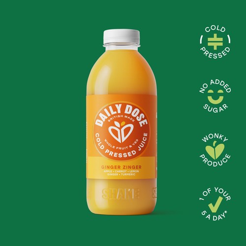 Daily Dose Ginger Zinger Cold Pressed Juice thumbnail 3
