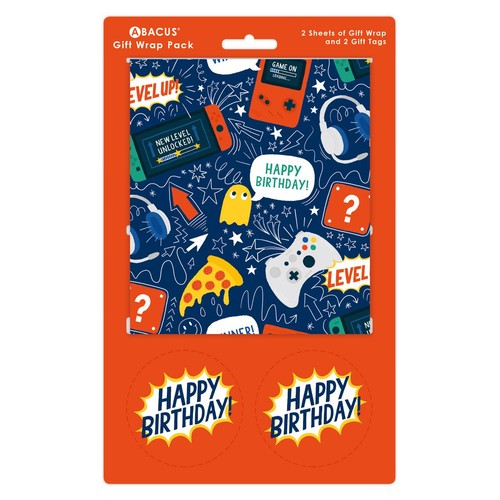 Gaming Gift Wrap Sheets & Tags