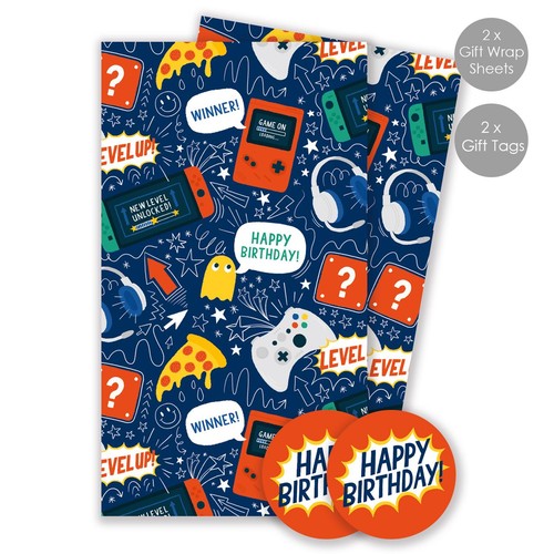 Gaming Gift Wrap Sheets & Tags thumbnail 2