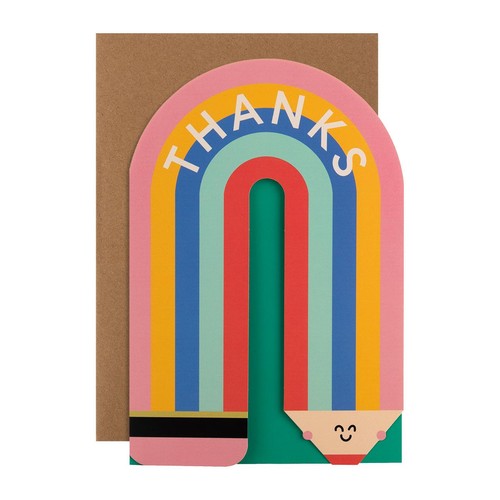 M&S Rainbow Pencil Thank You Teacher Card thumbnail 2