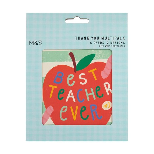 M&S Apple Thank You Teacher Card Pack