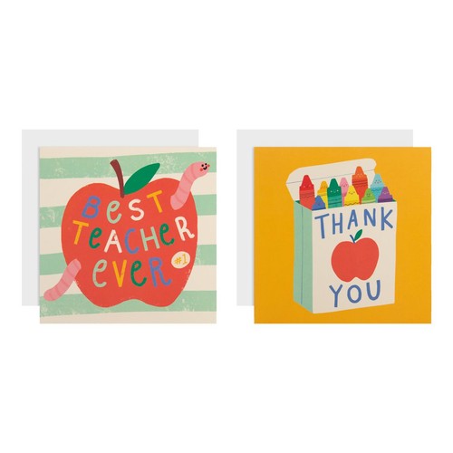 M&S Apple Thank You Teacher Card Pack thumbnail 2