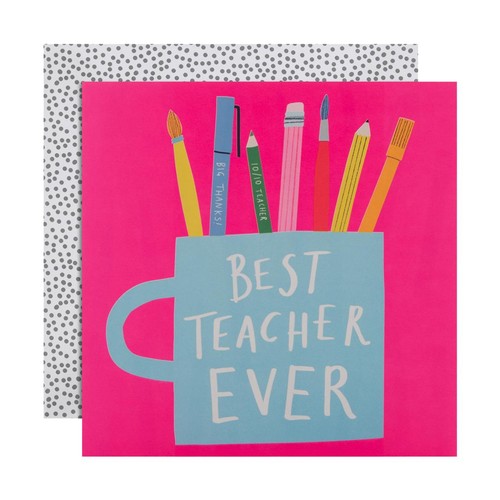 M&S Mug Best Teacher Ever Thank You Card