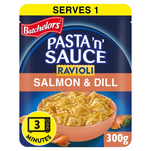 Batchelors Pasta 'n' Sauce Ravioli Microwave Ready Meal Salmon and Dill