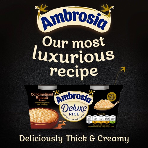 Ambrosia Deluxe Rice Pudding Caramelised Biscuit Pots thumbnail 4
