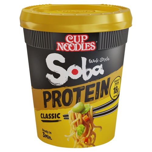 Nissin Soba Protein Classic Instant Wok Style Noodles Pot