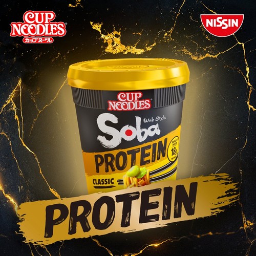 Nissin Soba Protein Classic Instant Wok Style Noodles Pot thumbnail 2