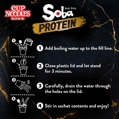 Nissin Soba Protein Chilli Instant Wok Style Noodles Po thumbnail 2