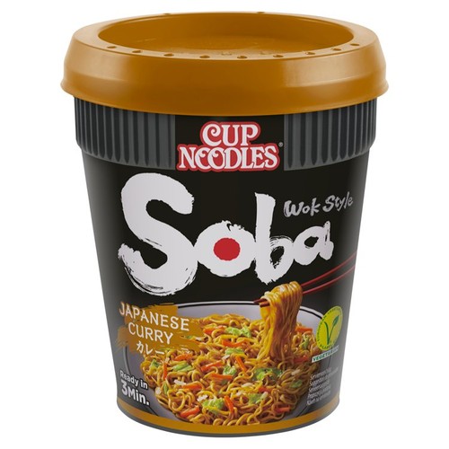 Nissin Soba Japanese Curry Wok Style Instant Cup Noodles Pot
