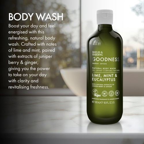 Baylis & Harding Goodness Awaken Lime, Mint & Eucalyptus Body Wash thumbnail 6