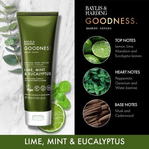 Baylis & Harding Goodness Awaken Lime, Mint & Eucalyptus Body Polish thumbnail 3