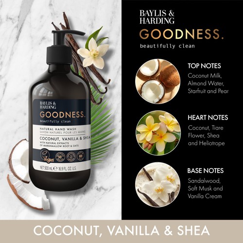 Baylis & Harding Goodness Coconut, Vanilla & Shea Hand Wash thumbnail 4