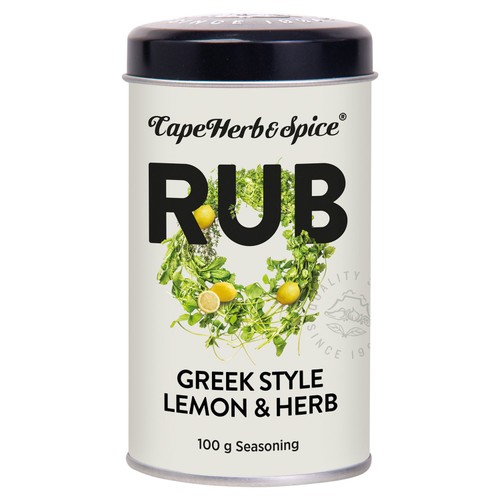 Cape Herb & Spice Rub Greek Style Lemon & Herb Seasoning