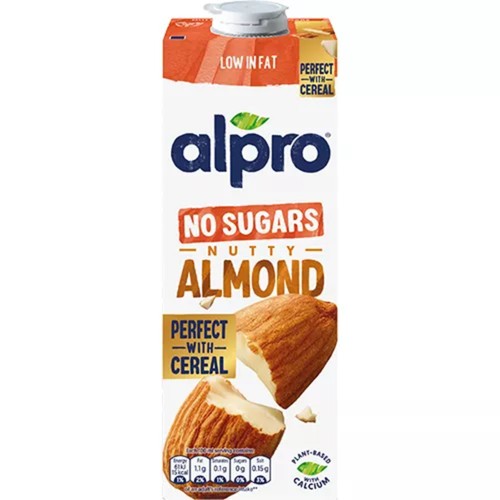 Alpro Almond No Sugar Long Life Dairy Free Drink (Pack of 8) thumbnail 2