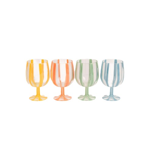 Summerhouse Portofino Stripe Wine Glasses