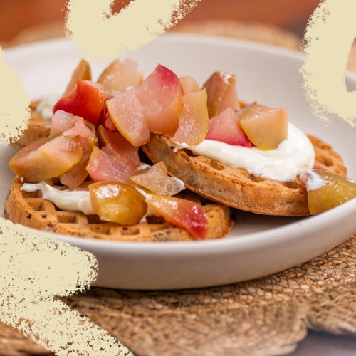 Griddle Bakery Apple & Cinnamon Wholegrain Waffles thumbnail 2