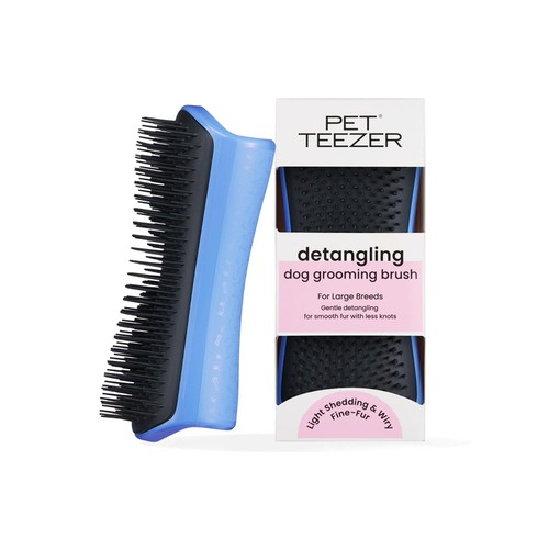 Pet Teezer Large Detangling Brush Blue Grey