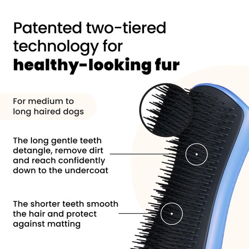 Pet Teezer Large Detangling Brush Blue Grey thumbnail 2