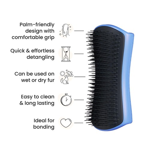 Pet Teezer Large Detangling Brush Blue Grey thumbnail 4