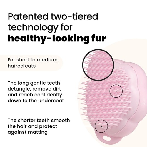 Pet Teezer Cat Brush Pink thumbnail 2