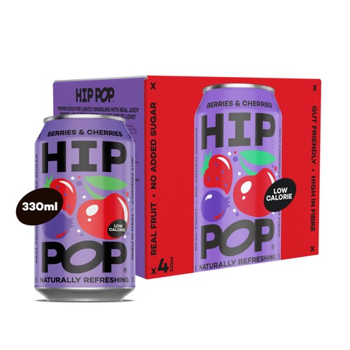 Hip Pop Berries & Cherries Fizzy Drink