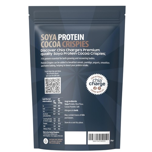 Chia Charge Cocoa Soya Protein Crispies 250g thumbnail 2