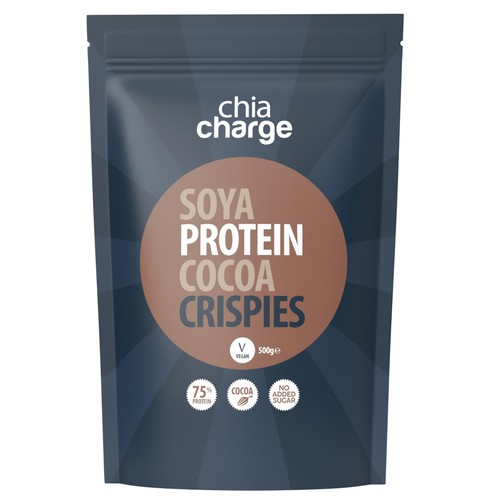 Chia Charge Cocoa Soya 75% Protein Crispies (500g)
