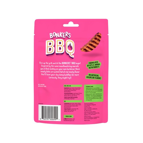 BONKERS BBQ, Soft & Chewy Beef Steak Flavored Dog Treats, 85g, Bag thumbnail 2