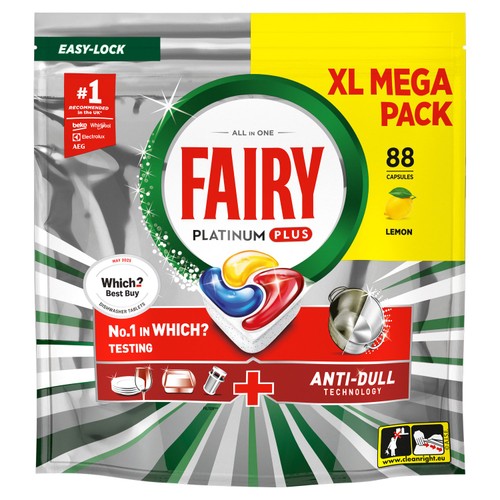 Fairy Platinum Plus Lemon Dishwasher Tablets 88ct thumbnail 2