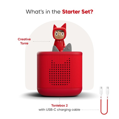 Tonies Red Toniebox 2 with Creative Tonie thumbnail 2