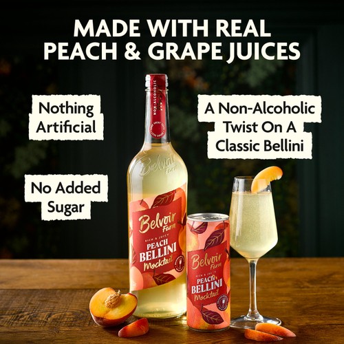 Belvoir Farm Peach Bellini Mocktail thumbnail 2
