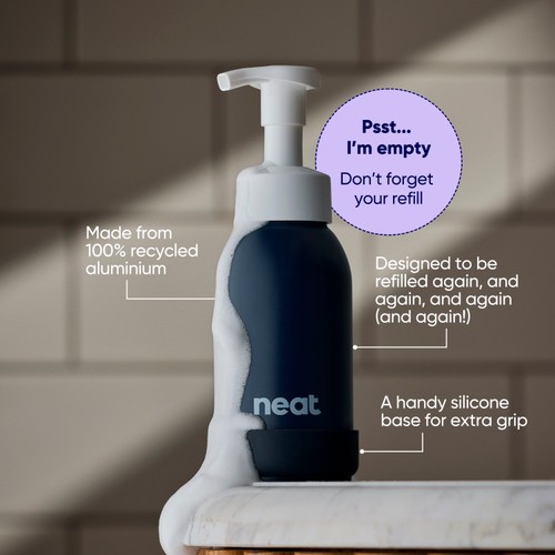 Neat Refillable Foaming Hand Wash Bottle Midnight thumbnail 2