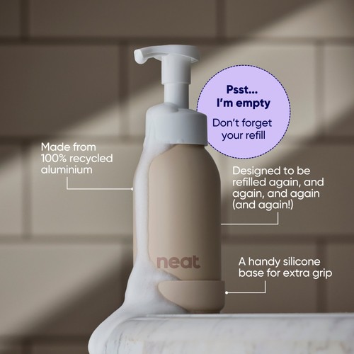 Neat Refillable Foaming Hand Wash Bottle Stone thumbnail 2