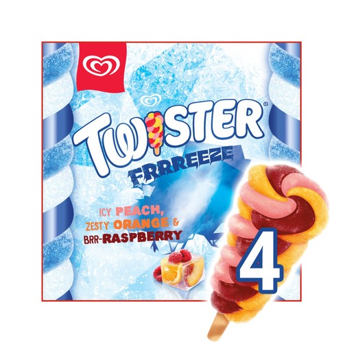 Twister Frrreeze Peach, Orange & Raspberry Ice Lollies