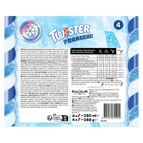Twister Frrreeze Peach, Orange & Raspberry Ice Lollies thumbnail 4